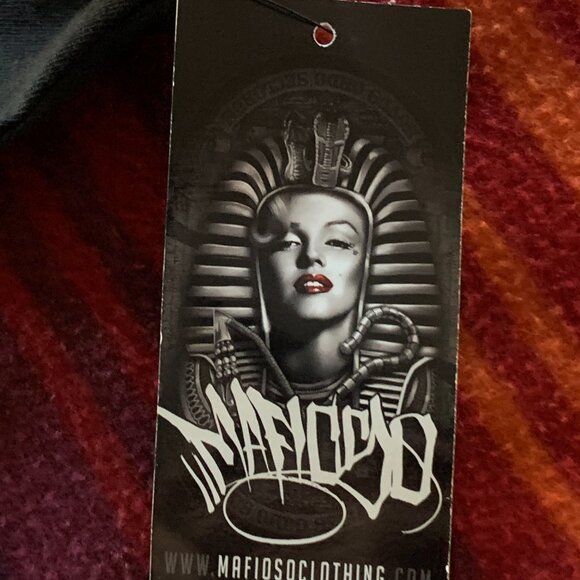 Men's Size Lg "Mafioso" Brand SS T-Shirt Black with Awesome Designs New w/ Tags - Picture 3 of 11